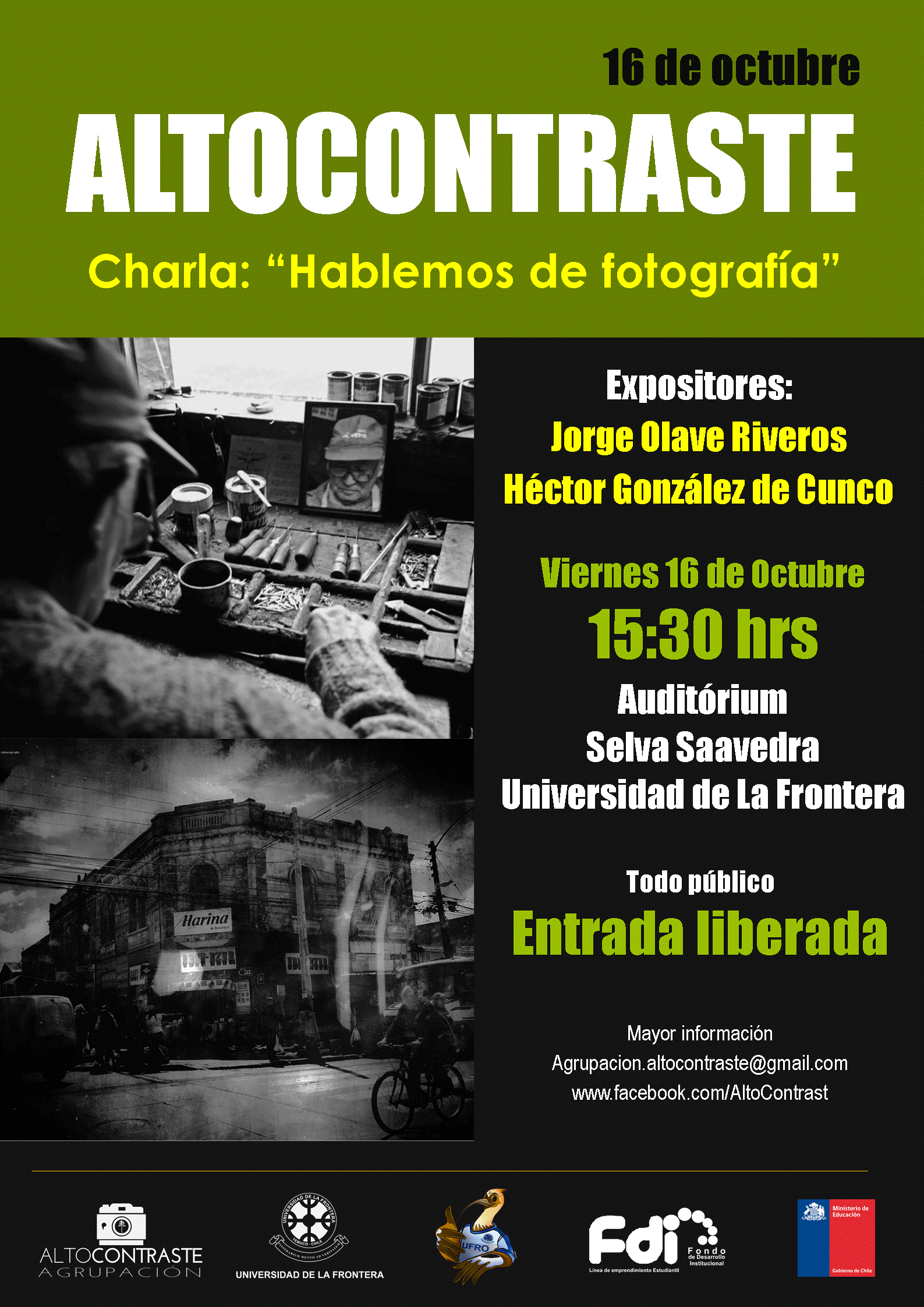 Temuco: Charla de Fotografía para los Pueblos, invita “alto contraste”