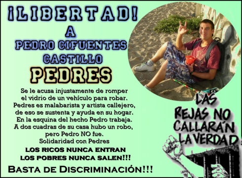 Exigen libertad para artista callejero Pedro Cifuentes Castillo detenido «por sospecha»