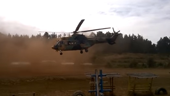 Nota y video: Helicóptero militar en Tirúa