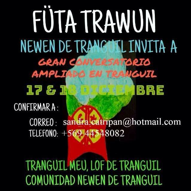 En Tranguil realizarán gran Conversatorio Ampliado Futa Trawun