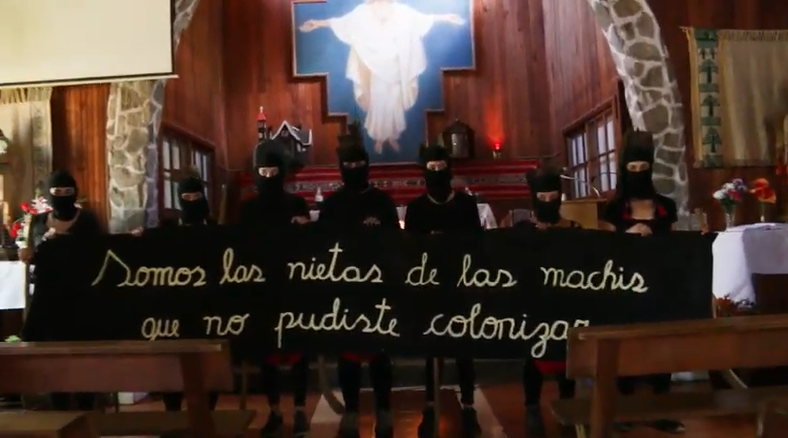 Acción de protesta contra el Patriarcado y genocidio del cristianismo: «Ante el abuso, organización social»