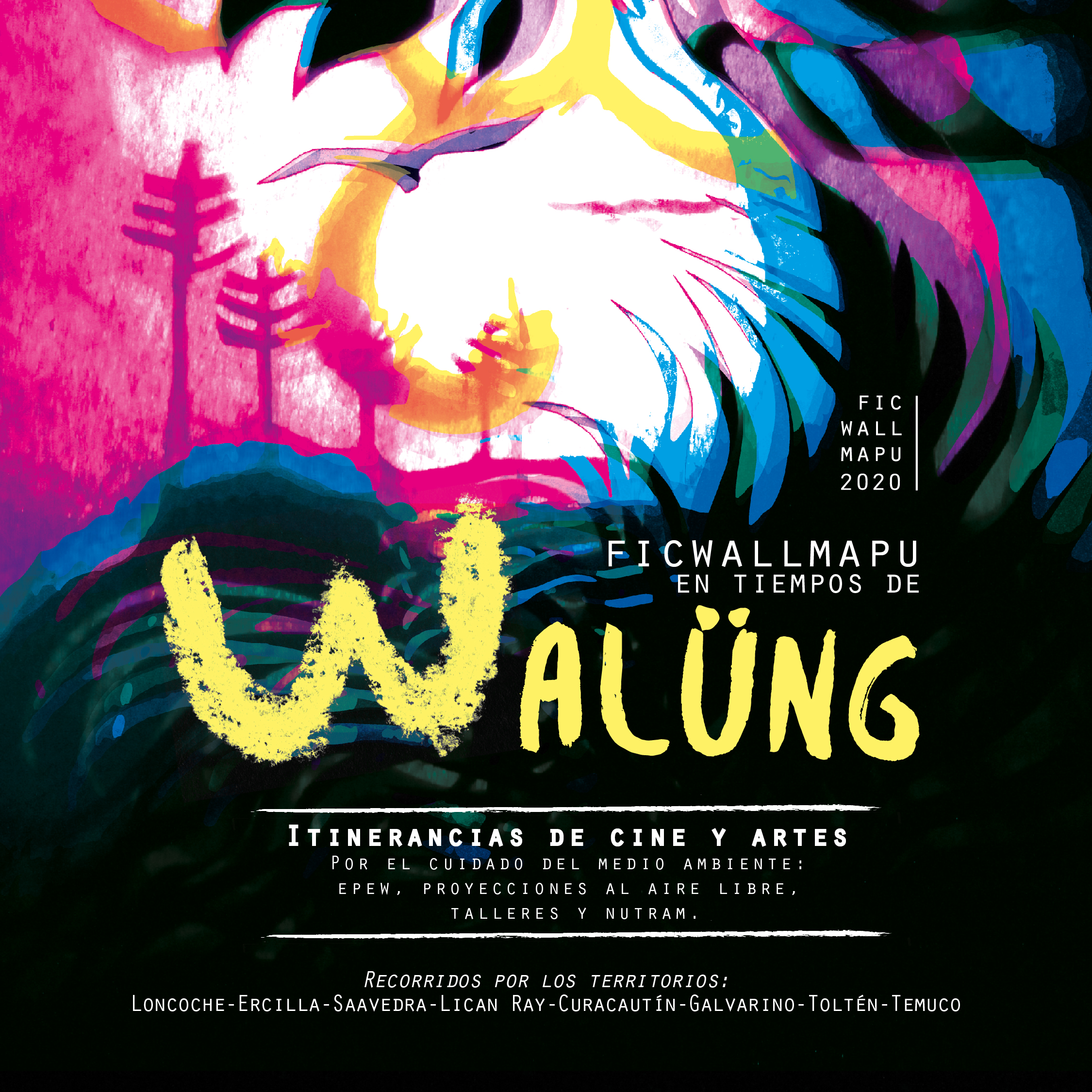 Cine en pantalla gigante: Ficwallmapu recorre los territorios en tiempo walüng