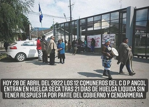 Doce comuneros Mapuche en CDP Angol inician huelga de hambre seca
