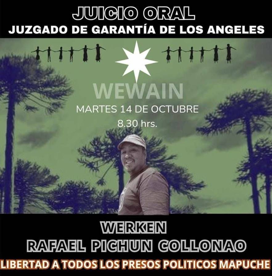 Inicio de juicio oral de Rafael Pichun