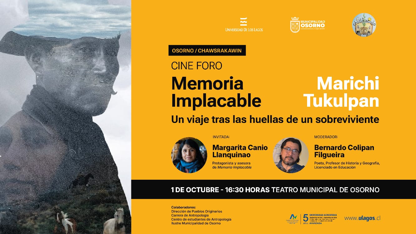 En Chawrakawin (Osorno) invitan a cine foro «Marichi Tukulpan: Memoria Implacable»